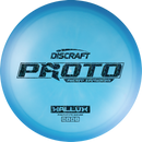 Discraft ESP Ricky Wysocki Hallux driver disc, Ricky Wysocki Proto Bar Stamp stamp, blue disc