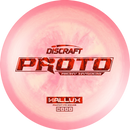 Discraft ESP Ricky Wysocki Hallux driver disc, Ricky Wysocki Proto Bar Stamp stamp, light pink and pink disc