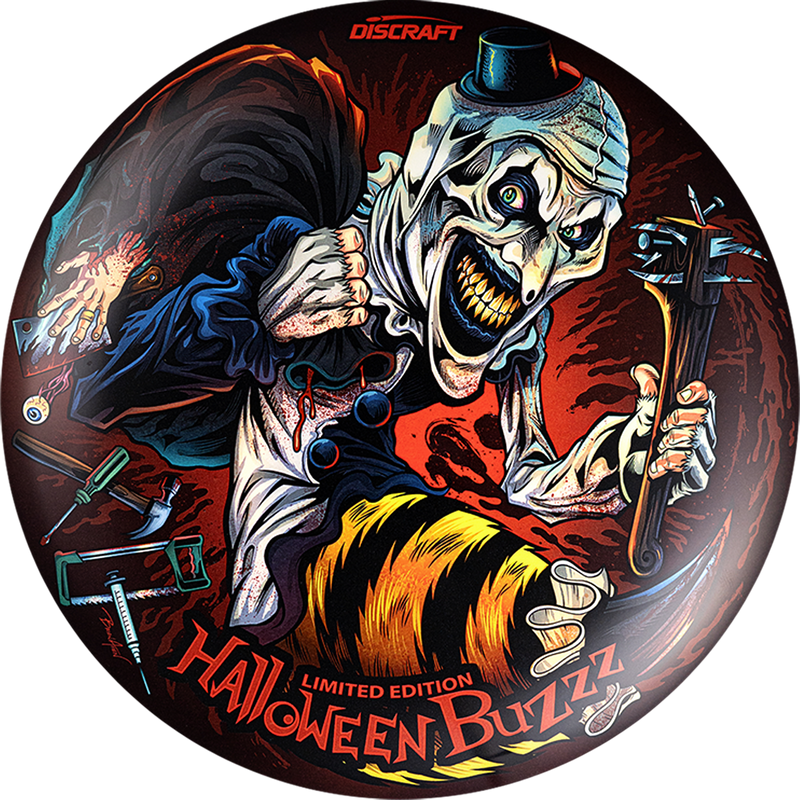 Discraft ESP SuperColor Buzzz midrange disc, SuperColor 2025 Halloween Buzzz stamp, black disc