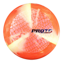 DIscraft ESP Swirl Ricky Wysocki Prototype putt & approach disc, Ricky Wysocki Proto Bar Stamp stamp, orange and light yellow disc