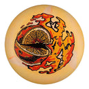 Discraft ESP Swirl Sparkle Paul McBeth Luna putt & approach disc, 2025 Supreme Flight Open stamp, yellow and orange disc