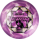 Discraft ESP Swirl Venom driver disc, Anthony Barela 2025 USDGC Champion stamp, purple and light pink disc