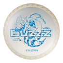 Discraft FuZed Buzzz midrange disc, Buzzz Saw stamp, clear disc with clear and gray rim