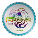 Discraft FuZed Buzzz midrange disc, Buzzz Saw stamp, light blue disc with blue and light blue rim
