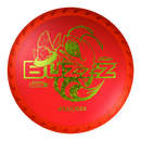 Discraft FuZed Buzzz midrange disc, Buzzz Saw stamp, red disc with orange and red rim