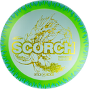 Discraft FuZed Scorch driver disc, blue disc with yellow rim