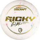Discraft Jawbreaker Focus putt & approach disc, Ricky Wysocki Signature Series stamp, peach and multi color disc
