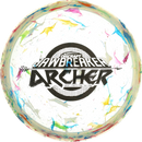 Discraft Jawbreaker Z FLX Archer midrange disc, 2025 Ledgestone Edition Season 1 stamp, green yellow and light blue disc