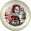 Discraft Mega Glo Z Buzzz midrange disc, Tri-Foil 2026 Halloween Buzzz stamp, glow disc