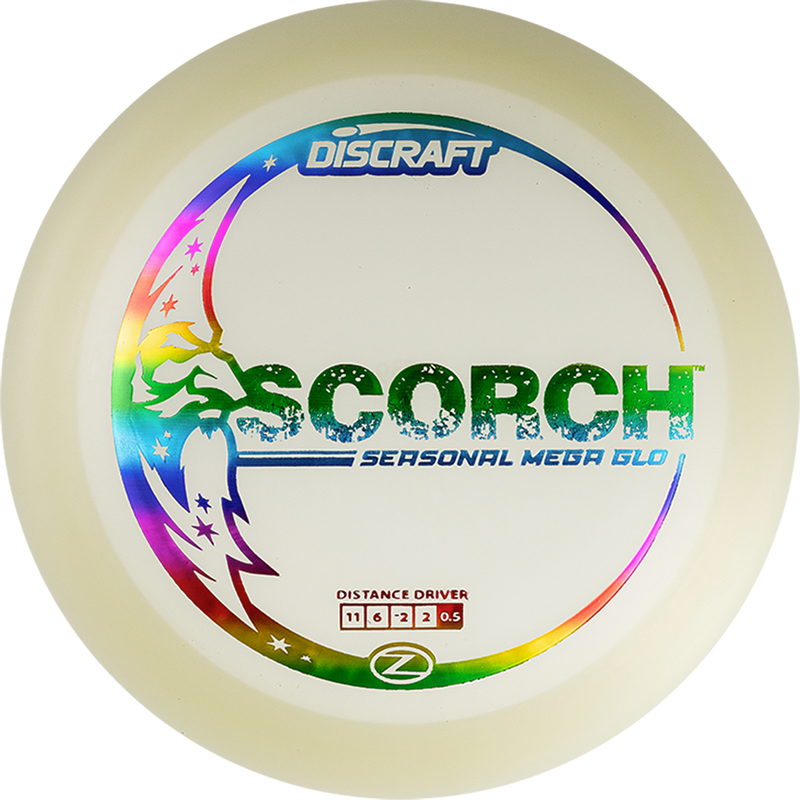 Discraft Mega Glo Z Scorch driver disc, glow disc