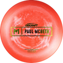 Discraft Special Blend Paul McBeth Malita midrange disc, Paul McBeth Prototype Bar Stamp stamp, red and light red disc