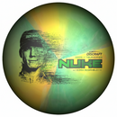 Discraft Ti Big Z Blend Nuke driver disc, Ezra Aderhold 2026 Tour Series stamp, green and dark yellow disc