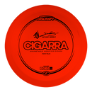 Discraft Z Anthony Barella Cigarra fairway driver disc, Anthony Barella Signature First Run stamp, red disc