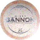 Discraft Z Colorshift Confetti Cicada fairway driver disc, Missy Gannon 2025 Great Lakes Open Champion stamp, light pink and multi color disc