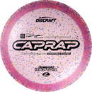 Discraft Z Confetti Captain's Raptor driver disc, Paul Ulibarri 2026 Signature Series stamp, dark pink and multi color disc