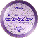 Discraft Z Confetti Captain's Raptor driver disc, Paul Ulibarri 2026 Signature Series stamp, dark purple and multi color disc