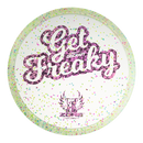 Discraft Z FLX Confetti Zone midrange disc, Brodie Smith Get Freaky stamp, green disc