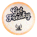Discraft Z FLX Confetti Zone midrange disc, Brodie Smith Get Freaky stamp, orange disc