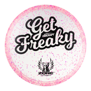 Discraft Z FLX Confetti Zone midrange disc, Brodie Smith Get Freaky stamp, pink disc