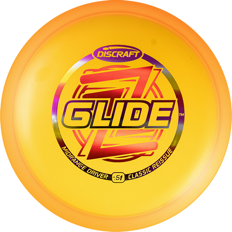 Discraft Z Glide fairway driver disc, Classic Reissue Glide stamp, orange disc