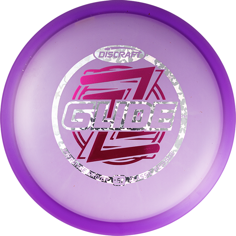 Discraft Z Glide fairway driver disc, Classic Reissue Glide stamp, purple disc