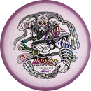 Discraft Z Glo Sparkle Paul McBeth Kratos putt & approach disc, 2025 Ledgestone Edition Season 1 stamp, purple disc