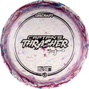 Discraft Z Jawbreaker Missy Gannon Captain's Thrasher driver disc, Missy Gannon 2025 Signature Series stamp, clear and purple disc