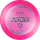 Discraft Z Nuke driver disc, Ricky Wysocki 2x Signature Series stamp, hot pink disc