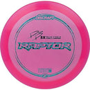 Discraft Z Raptor driver disc, Paige Pierce 5x Signature Series stamp, red disc