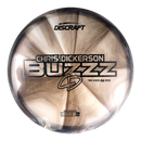 Discraft Z Swirl Buzzz midrange disc, Chris Dickerson 2025 Tour Series stamp, black and gray disc