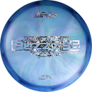 Discraft Z Swirl Buzzz SS midrange disc, Ezra Robinson 2025 Tour Series stamp, blue and light blurple disc
