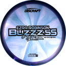 Discraft Z Swirl Buzzz SS midrange disc, Ezra Robinson 2025 Tour Series stamp, dark blue and light blue disc