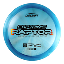 Discraft Z Swirl Captain's Raptor driver disc, Paul Ulibarri 2025 Signature Series stamp, blue and dark blue disc