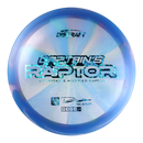 Discraft Z Swirl Captain's Raptor driver disc, Paul Ulibarri 2025 Signature Series stamp, blue and light purple disc