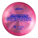 Discraft Z Swirl Captain's Raptor driver disc, Paul Ulibarri 2025 Signature Series stamp, dark pink and pink disc
