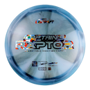 Discraft Z Swirl Captain's Raptor driver disc, Paul Ulibarri 2025 Signature Series stamp, light blue and dark blue disc