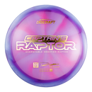 Discraft Z Swirl Captain's Raptor driver disc, Paul Ulibarri 2025 Signature Series stamp, purple and light blurple disc