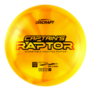 Discraft Z Swirl Captain's Raptor driver disc, Paul Ulibarri 2025 Signature Series stamp, yellow and orange disc