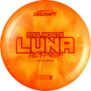 Discraft Z Swirl Paul McBeth Luna putt & approach disc, Paul McBeth 2025 Tour Series stamp, orange and dark yellow disc