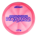 Discraft Z Swirl Raptor driver disc, Aaron Gossage 2025 Tour Series stamp, pink and light pink disc
