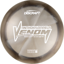 Discraft Z Swirl Venom driver disc, Anthony Barella 2025 Tour Series stamp, black and gray disc