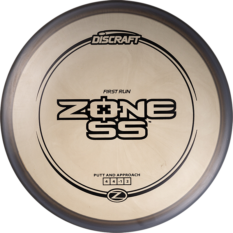 Discraft Z Zone SS putt & approach disc, First Run stamp, black disc