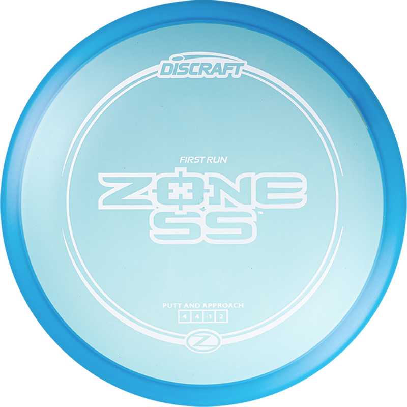Discraft Z Zone SS putt & approach disc, First Run stamp, blue disc