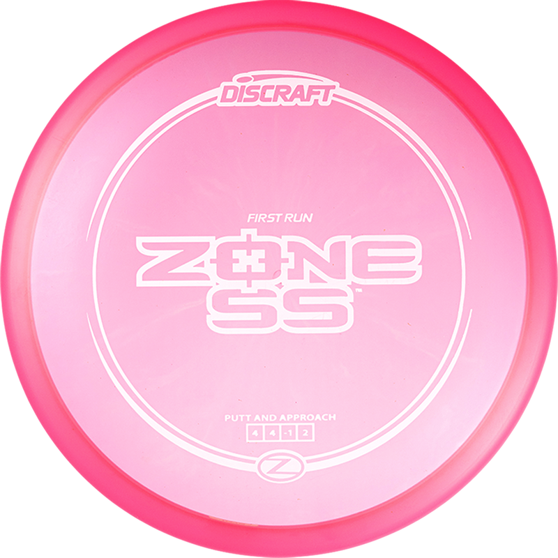 Discraft Z Zone SS putt & approach disc, First Run stamp, pink disc