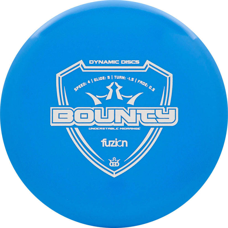 Dynamic Discs Fuzion Bounty midrange disc, blue disc