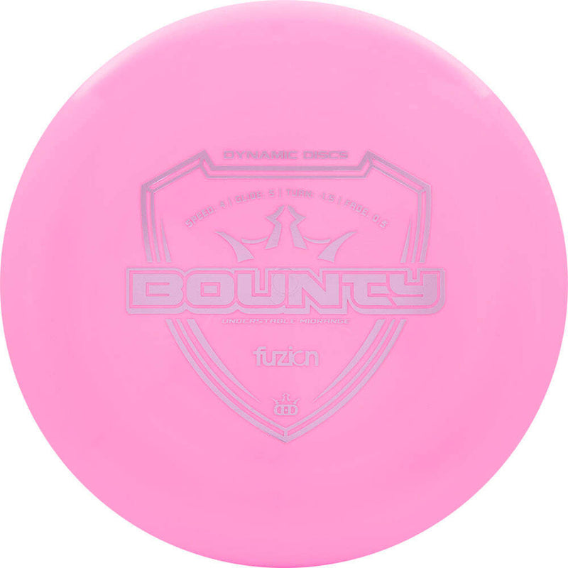 Dynamic Discs Fuzion Bounty midrange disc, pink disc