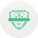 Dynamic Discs Fuzion Bounty midrange disc, white disc