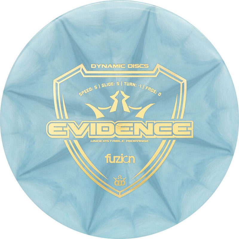 Dynamic Discs Fuzion Burst Evidence midrange disc, blue and light blue disc