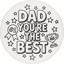 Dynamic Discs Fuzion EMAC Judge putt & approach disc, Coloring Book Series DyeMax Fathers Day stamp, white disc