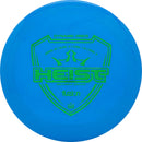 Dynamic Discs Fuzion Heist distant driver disc, blue disc